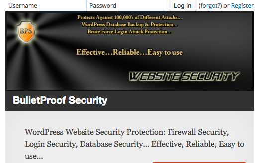 BulletProof Security - Important tool for corporate blog design