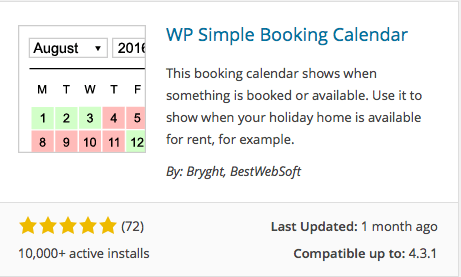 Availability calendar - online lead generation for hotel websites