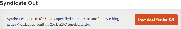 Syndicate Out — WordPress Plugins