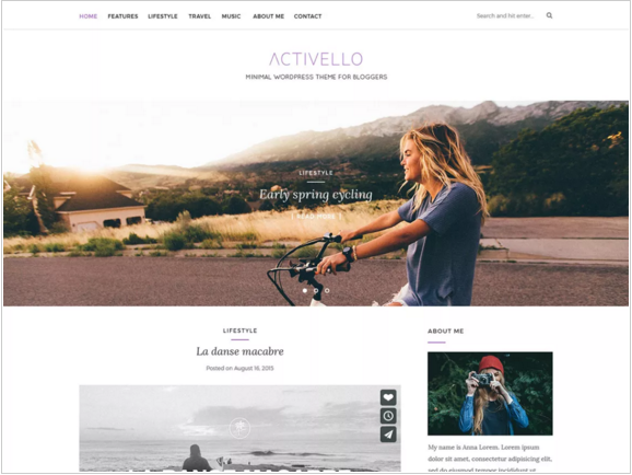 Activello- Popular new and blogging theme