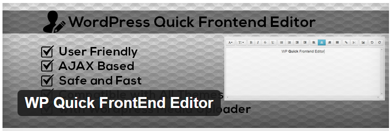 WP Quick Frontend Editor