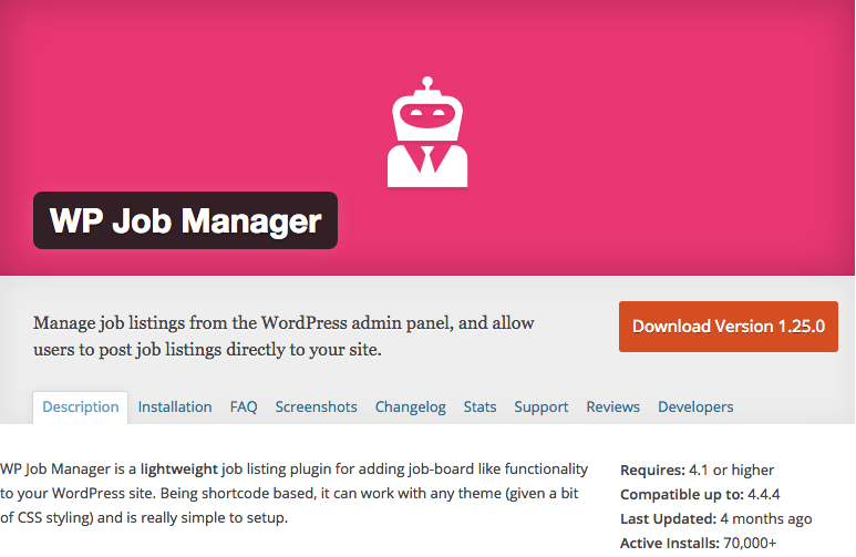 WordPress job plugins WP job manager