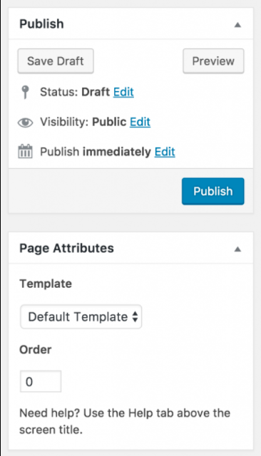 wordpress 4.7 page template