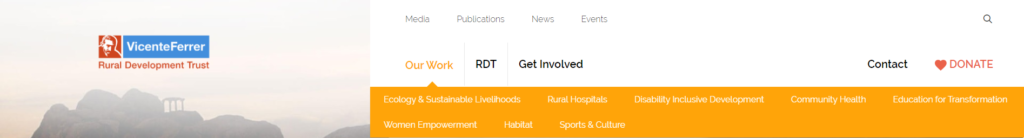 Rural Development Trust redesign navigation menu