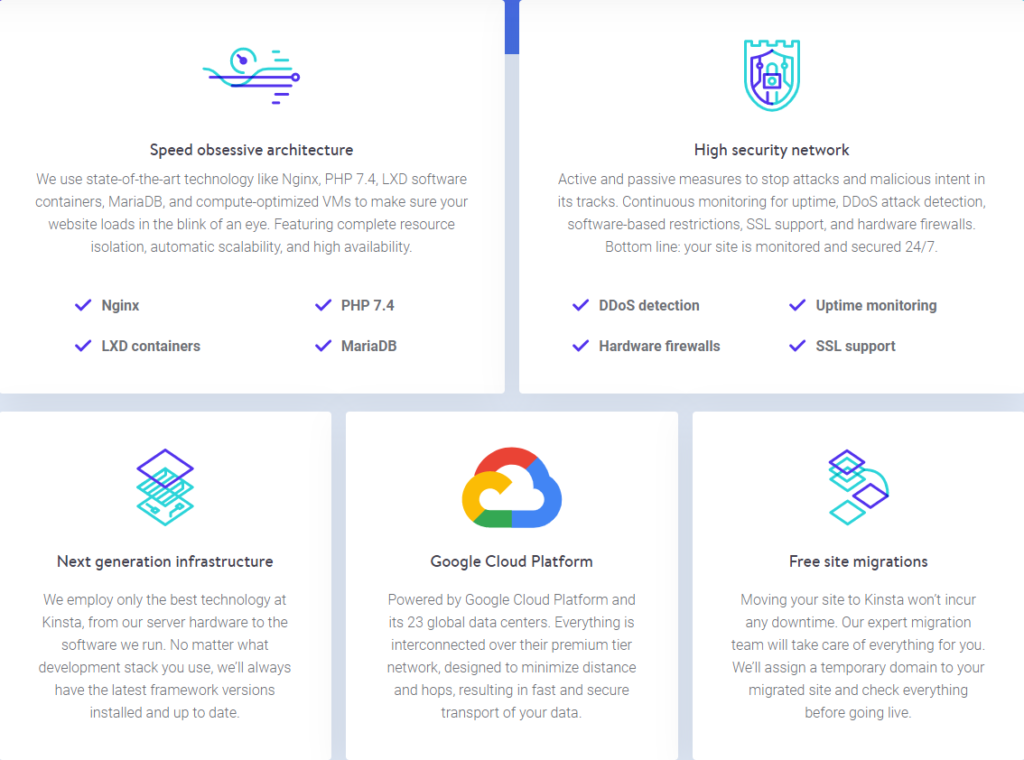 kinsta review - kinsta features overview