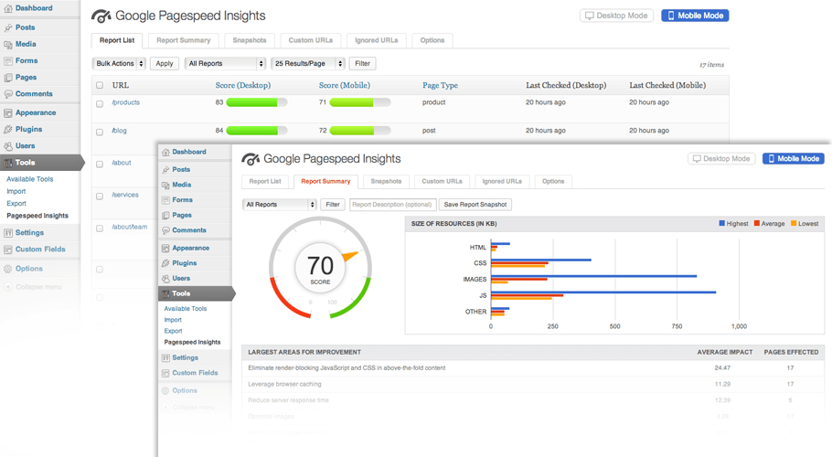 Google page speed insights