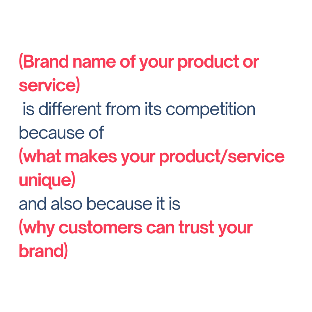 Brand positioning formula 2