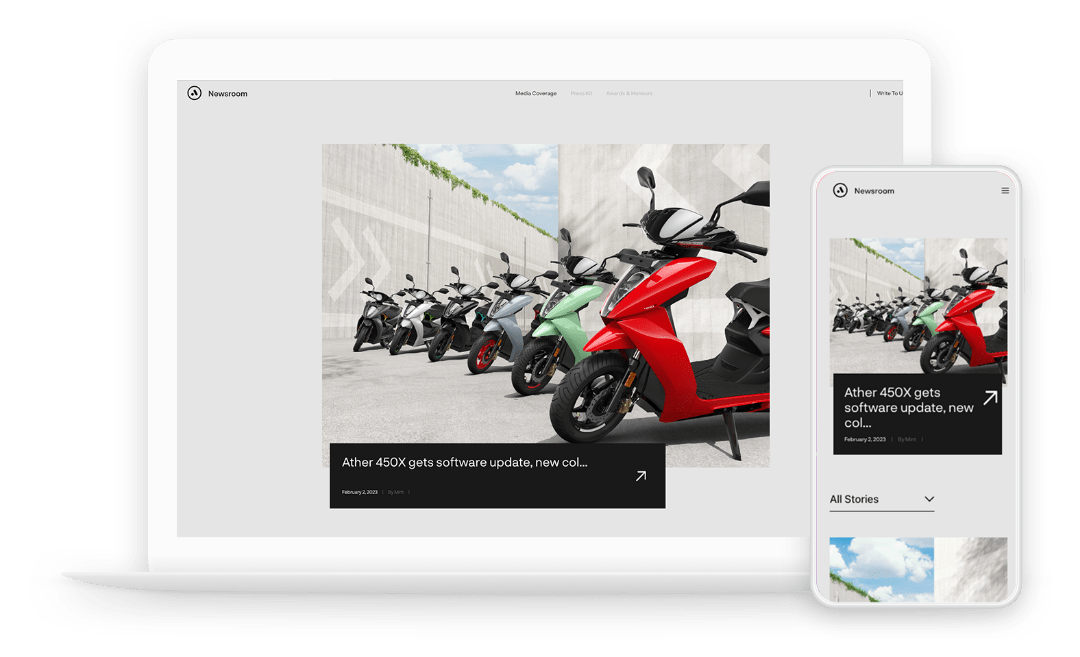 Ather site mock up